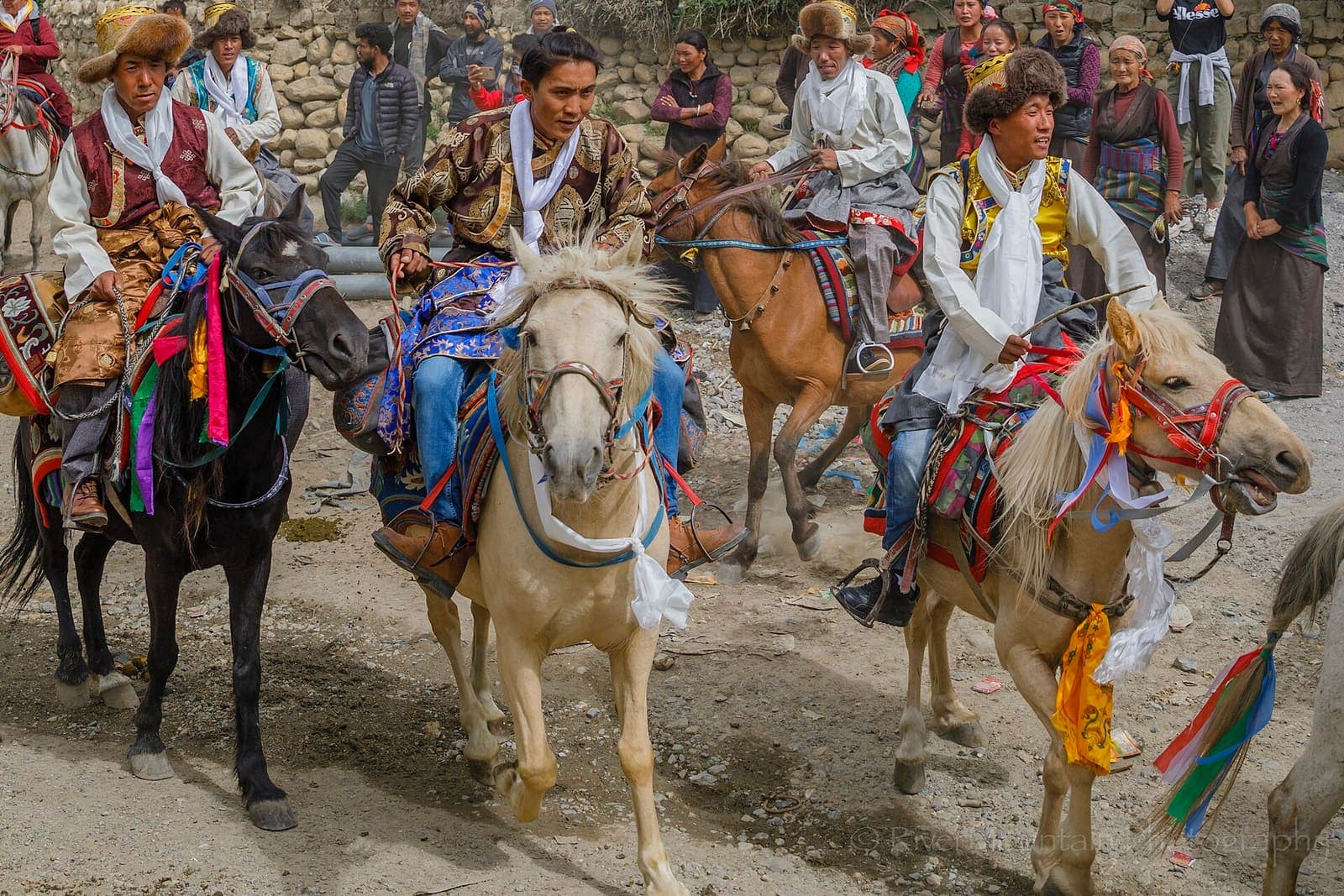 Tiji festival dancers, Lo Manthang